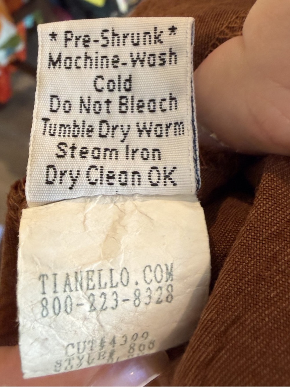 Tianello Women's Button-Down Shirt in Warm Brown - Picture 5 of 6